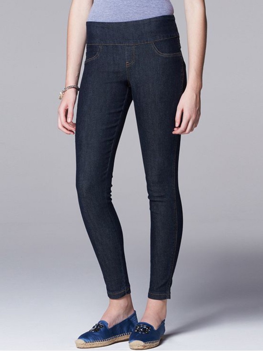 Simply Vera Vera Wang⭐️NWT💙Dark Blue Skinny Shaping Leggings Size Medium💙